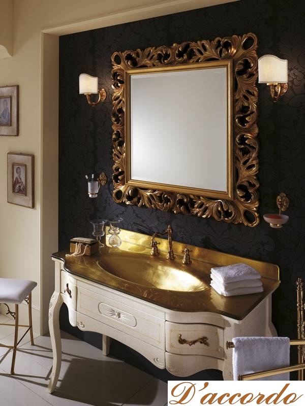 картинка Мебель для ванной комнаты напольная с раковиной-консолью, коллекция Versailles от магазина D'accordo
